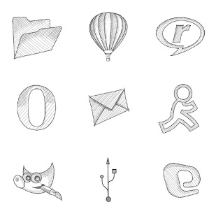 Sketchy V.1.1 icon sets preview