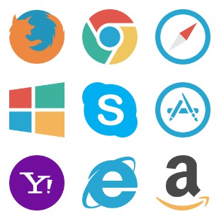Small: logotypes icon sets preview