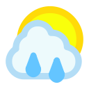sun, rain, cloud icon