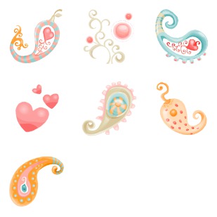 Paisley icon sets preview