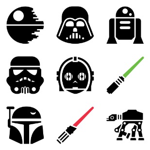 Star Wars icon sets preview