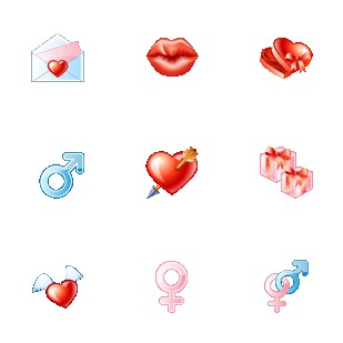 Dating icon sets preview