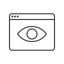 browser, site, observation, visibility, control, visible, eye icon