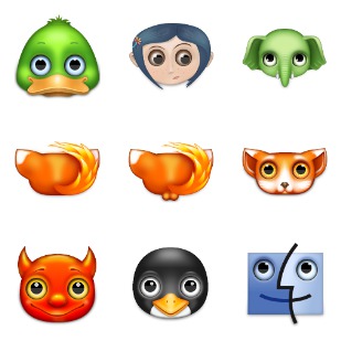 Zoom Eyed Creatures 2 icon sets preview