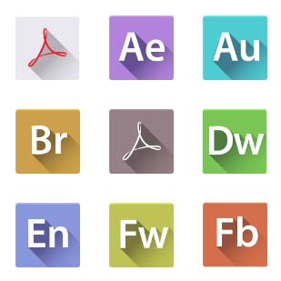 Flats Adobe CS6 icon sets preview