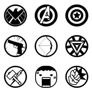 Avengers icon sets preview