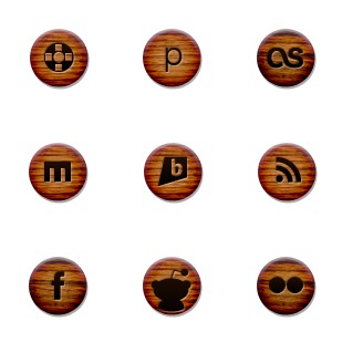 Wood Grain icon sets preview