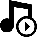 music, run icon