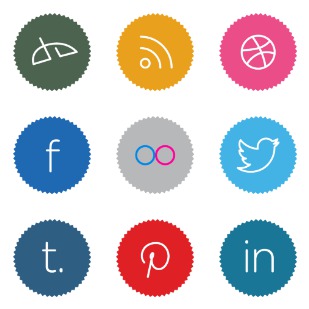 Minimalist Social Media icon sets preview