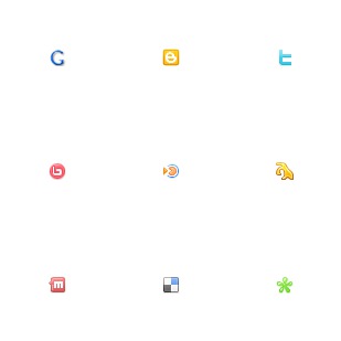 Web Social icon sets preview