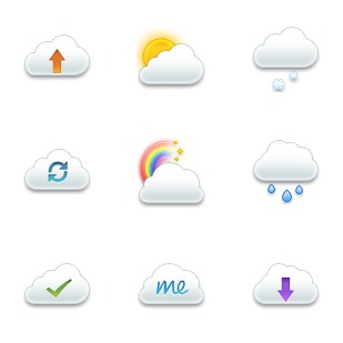 Cloud icon sets preview