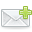 message, letter, mail, add, envelop, email, plus icon