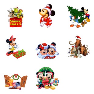 Cartoon Christmas icon sets preview