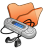 mymusic, orange, folder icon