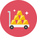 gold cart icon