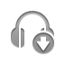 down, earphone icon