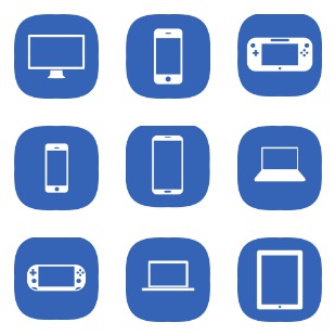 Devices icon sets preview