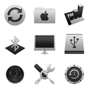 Leopard Graphite icon sets preview