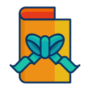 bow, greeting, ribbon, christmas, card icon