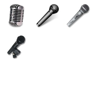 Microphones icon sets preview