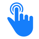 finger, tap, one, double icon