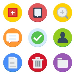 12 Flat icon sets preview