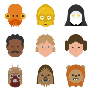 Star Wars - color icon sets preview