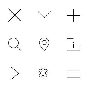 Slim Square - Basics icon sets preview