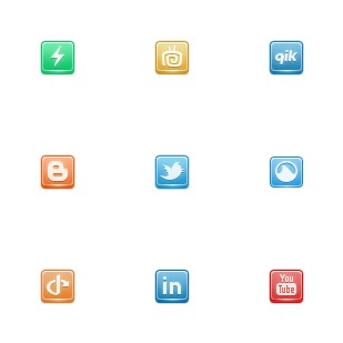 Social Pack #1 icon sets preview