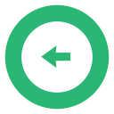 green, leftarrow, left, arrow icon