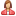Female, Red, User icon