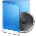folder blue music icon