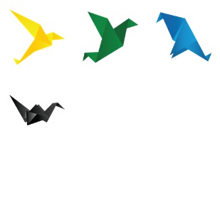 Origami Birds icon sets preview
