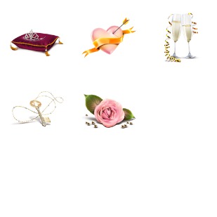 Gentle Romantic icon sets preview