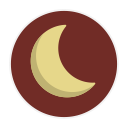 half, moon icon
