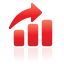 Bar, Chart, Red, Up icon