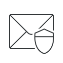 email, letter, message, virus, spam, mail, security icon