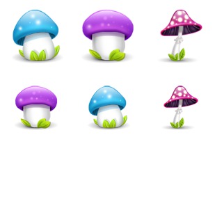 Mushrooms icon sets preview