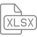 file, xlsx, document icon