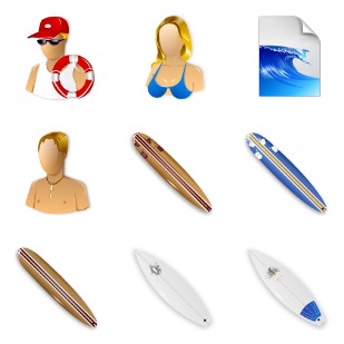 Surf icon sets preview
