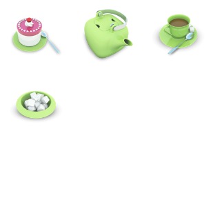 Tea Party icon sets preview