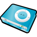 ipod,shuffle,blue icon