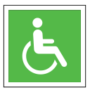disabled person, sign, wheelchair, code, sos, emergency icon