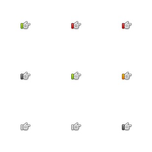 Hands icon sets preview