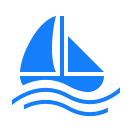sailing, water, boat icon