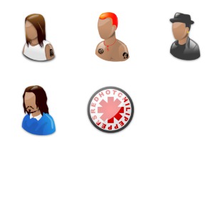 Red Hot Chili Peppers icon sets preview