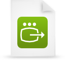 document, file, paper, green icon