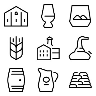 Whisky Break icon sets preview