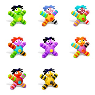 Cloth Dolls icon sets preview
