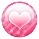 Button, Heart, Pink icon